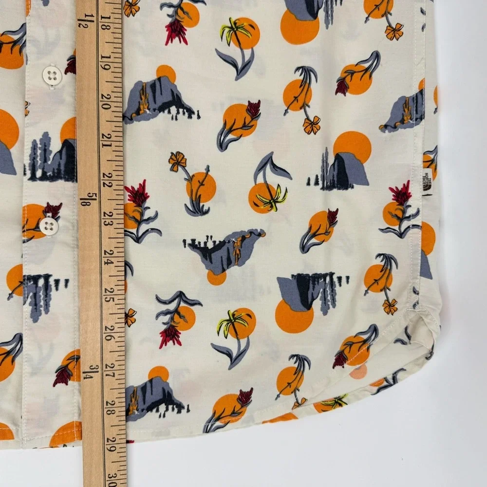 The North Face Baytrail Pattern Shirt Mens L Camp Button Up Cotton Outdoor